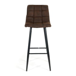 Стул барный SPICE (mod.8078) металл,ткань наппа, 51 x 42 x 104 см, темно-коричневый/черный, PK-03