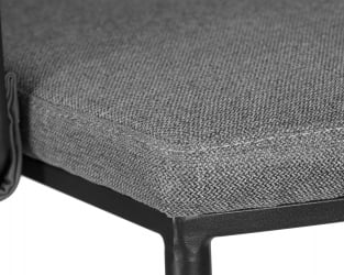 Стул полубарный DOBRIN AMELIA COUNTER (серая ткань (F-48), темно-серый винтажный PU (MF-12))