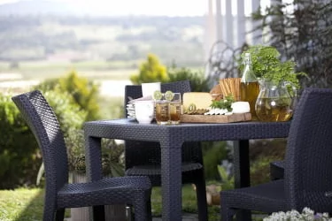 Стол для дачи Melody Quartet Виски коричневый