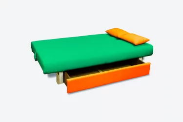 Диван дсп (лдсп) MANGO 4 (2 категория) Зеленый Оранжевый