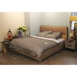 Кровать с мягким изголовьем 1.6 Сканди Жемчужно-белый