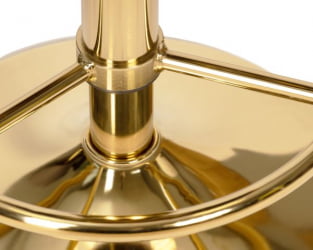 Табурет барный ДОБРИН БРУНО ГОЛД (пудрово-розовый велюр (МДЖ9-32)) 2 шт / DOBRIN BRUNO GOLD (MJ9-32))