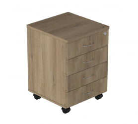 Тумба подкатная с замком Р.Т-4 ЗЦ Серая