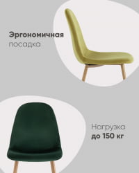 Стул Валенсия СН НЕВ велюр фисташковый / SN NEW