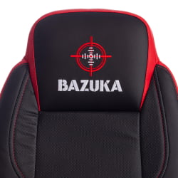 Кресло BAZUKA кож/зам, черный/красный, 36-6/36-6/06/36-161