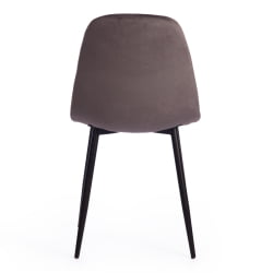 Стул BREEZE (mod. 4724) вельвет/металл, 44 х 53 х 87 см, Light grey (светло-серый) HLR24 / черный