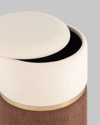 Пуф Кэрри с ящиком шенилл Коричневый