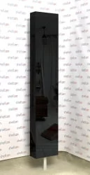 Дизайнерский шкаф в черном глянцевом стекле Зум Шелф Венге