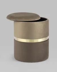 Банкетка Кэрри с ящиком велюр Коричневый