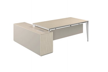 Стол под опорную тумбу 1700 Atlas NZ-0100.YN.AL Ясень Наварра Алюминий