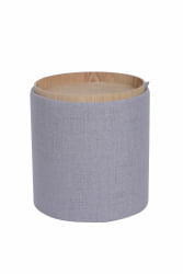 Пуф-столик с ящиком Хюгге S рогожка Серый