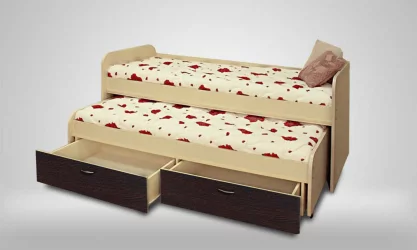 Кровать-чердак Антошка Дуб молочный/Венге