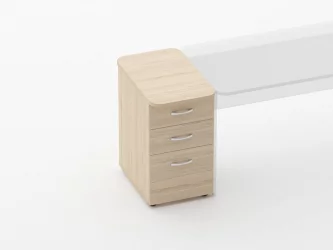 Тумба приставная на 3 ящика Glassy 3.10.14 Туя