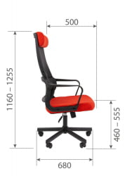 Кресло руководителя Chairman 590 ткань/сетка Красный
