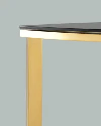 Консоль АЛЬБА 115x30 Золото (стекло черное)