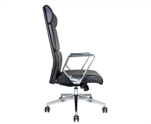 Кресло руководителя Лондон Люкс ZR8637H black leather Черный