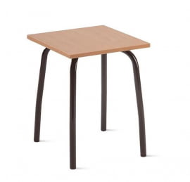 Табурет кухонный 320х320 мм Пластик Бук/Металл Черная шагрень