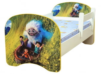 Кровать детская с фотопечатью без ящика 800*1600 Снежный человек