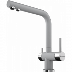 Смеситель Omoikiri Nagano-Gr Латунь/Leningrad Grey