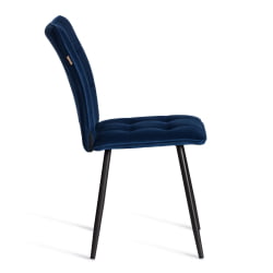 Металлический стул Bari LT, велюр, Blue (синий), 41х55х89 см