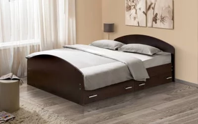 Кровать с ящиками на уголках №2 ЛДСП 1600*2000 Белый