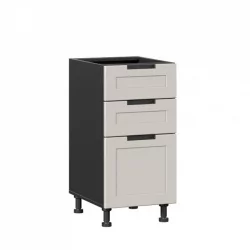 Тумба кухонная 400 с 3 ящиками ЛЮКС (4) Джамис ЛД 296.880.000.162 Черный Кашмир