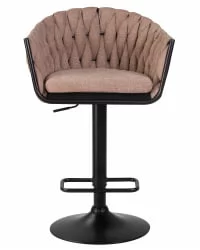 Стул барный DOBRIN LEON Коричневая ткань LAR 275-3