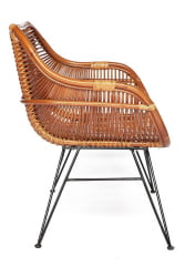 Софа Secret De Maison Pitaya (mod. 02 5089 SP KD/1-1) натуральный ротанг/металл, 80х117х64см, светлый мед/черный