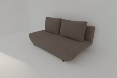 Диван велюр Классик Мини без подлокотников (Berhouse) Цвет фасада: Коричневый Велюто 23; Тип: Прямой; Материал фасада: Металл/Велюр