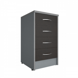 Тумба приставная (с замком) Riva А.ТП-4F-S Венге/Металлик