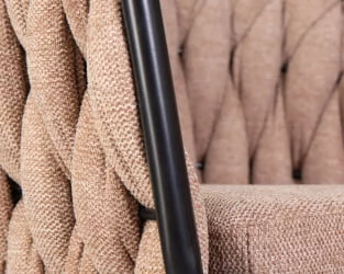 Стул барный DOBRIN LEON Коричневая ткань LAR 275-3