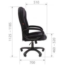 Кресло офисное CHAIRMAN HOME 600 велюр Черный