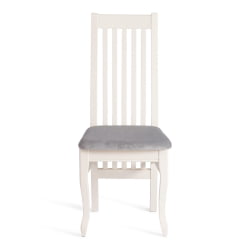 Стул DOLCE мягкое сидение бук, 40х46х100см, ivory white, велюр Tenerife Ultimate grey