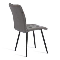 Стул обеденный Bari флок , 46х55х89, серый/черный, 29