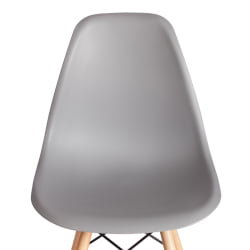 Стул CINDY (EAMES) (mod. 1801) дерево бук/металл/сиденье пластик, 45x51x82 см, Light grey (светло-серый)