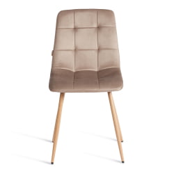 Металлический стул CHILLY (mod. JSC-220) Велюр/металл , 44,5х52,5х88 см, Beige (бежевый) HLR8 / натуральный