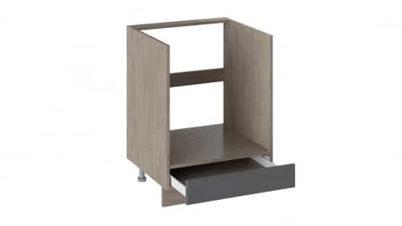 Шкаф напольный под бытовую технику Одри НБ1я_72(12)-60_1Я Дуб Сонома трюфель/Серый шелк