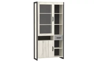 Шкаф Техно ЛД.678.010.000 Дуб Крафт белый/Серый шифер