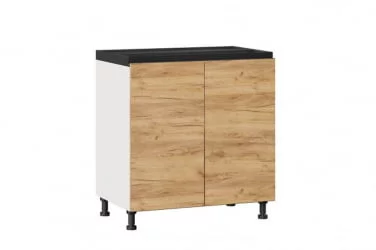 Тумба кухонная 800 Шервуд ЛД 281.060.000.094 Белая Дуб золотой