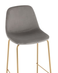 Комплект из двух стульев Валенсия SN велюр серый золотые ножки (2 шт)