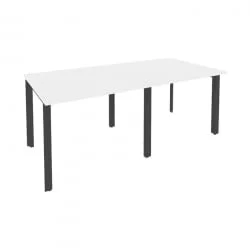 Стол переговорный (2 столешницы) ОНИКС О.МП-ПРГ-2.1 Белый Бриллиант/Антрацит / ONIX O.MP-PRG-2.1