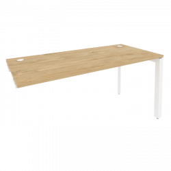 Стол-приставка на П-образном м/к к опорным элементам ONIX O.MP-SPR-4.7 Тиквуд Светлый/Белый