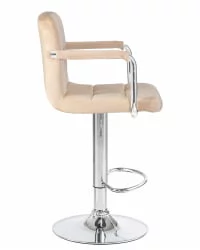 Стул барный DOBRIN KRUGER ARM Бежевый велюр MJ9-10