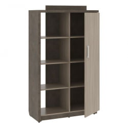 Шкаф/Гардероб с глухой дверью правый WOOD&STONE СФ-534172 Бетон Чикаго темный Дрифтвуд