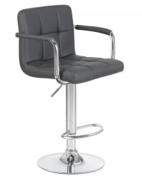 Стул барный ДОБРИН КРУГЕР АРМ (серый) 2 шт / DOBRIN KRUGER ARM