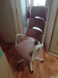 Кресло оператора Riva Chair SAKURA (белый пластик) Розовый