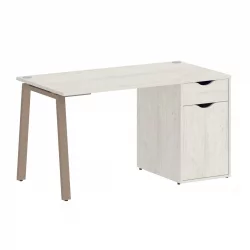 Стол письменный HOME OFFICE VR.SP-3-138.1.A Дуб Наварра/Мокко металл