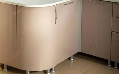 Кухонный гарнитур угловой Анастасия №7 Белый Капучино