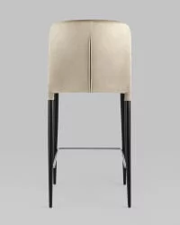 Стул полубарный Лори велюр Бежевый ножки металл