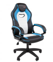 Кресло геймерское CHAIRMAN GAME 16 черный/голубой/белый